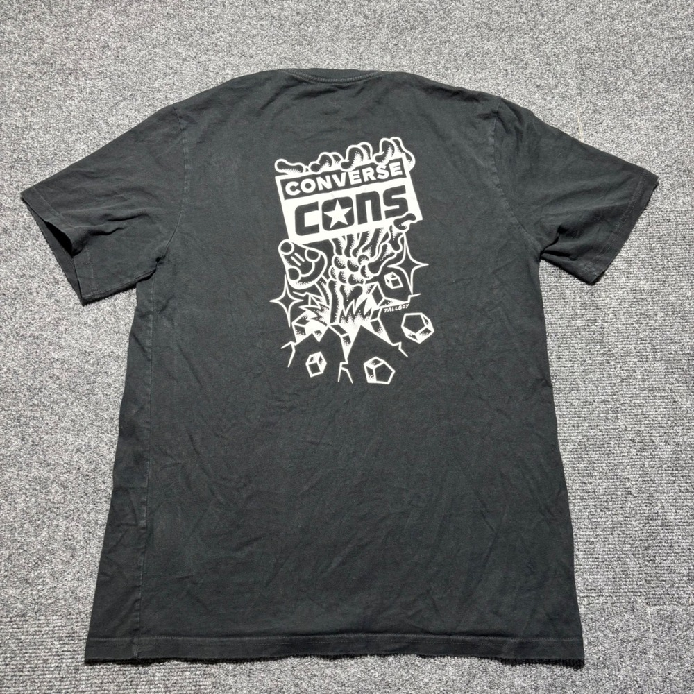 Converse CONS Tallboy Graphic T-Shirt Mens Medium Black Skateboarding Tee